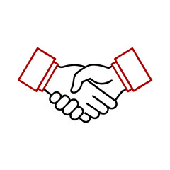 Poster - Handshake icon representing agreement and partnership