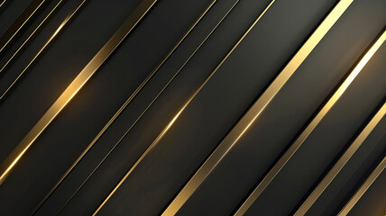 Elegant black and golden slant lines creating a luxury backdrop. Ideal for modern award ceremonies and abstract design templates. ,