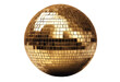 © FrameFinesse - Golden disco mirror ball isolated on transparent background