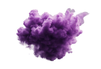 Wall Mural - purple explosion smoke isolated on transparent background