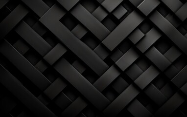 Poster - A striking black woven texture with intricate patterns, ideal for backgrounds, wallpapers, or design projects.