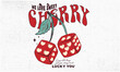 © riaz - Dice graphic print design  apparel, stickers, posters and background. Love you cherry much. Cherry fruit print. Organic food artwork. Fruit vintage t shirt design.