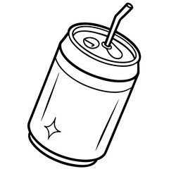 Wall Mural - illustration of a can drink