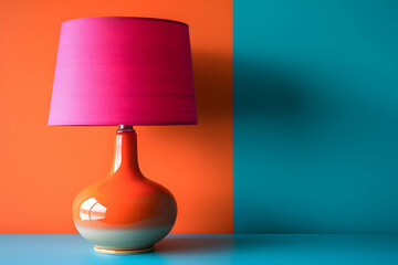 colorful  lamp on the table