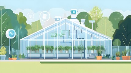 Poster - iot powered smart greenhouses with advanced sensors for optimized climate control and cultivation st