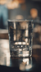 Wall Mural - Glass of water on the table