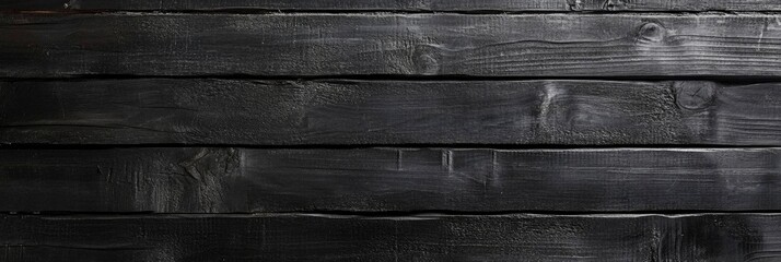 Wall Mural - old black wood texture panels background