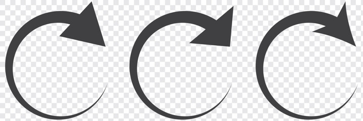 Leinwandbilder - Refresh arrow icon in black color on a transparent background. eps 10.