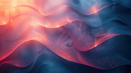 Poster - Swirling patterns of vibrant colors blend harmoniously, creating fluid waves that evoke a sense of motion and depth on a dark canvas