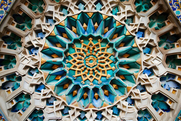 Canvas Print - detail of the ceiling of a mosque country