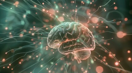 Poster - Digital Brain Illustration