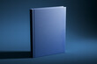 © Who is Danny - Blue hardcover book mockup standing on a blue background. 3D Rendering