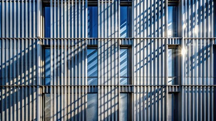 Poster - Metal steel pattern shade shadow on modern building architecture details, metal, steel, pattern, shade, shadow
