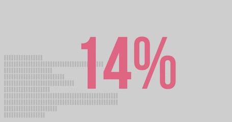 Poster - 21% text animation over bar chart on light background