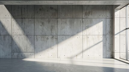 Poster - Concrete office with a large blank white wall
