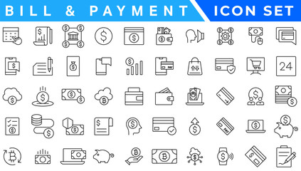 Poster - Payment icons. Pay concept icon set. Online payment. Payment options. Pay icon collection.