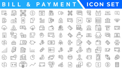 Poster - Payment icons. Pay concept icon set. Online payment. Payment options. Pay icon collection.