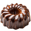 © komgritch - A delicious chocolate bundt cake with glossy icing, isolated on white background, transparent background