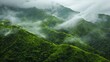 © venusvi - Mountain slopes covered in greenery with cloud cover