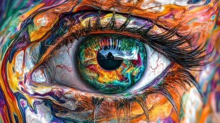 Wall Mural - Stock-created 3D photo of the world's eye