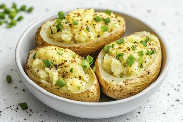 Savory Green Curry Baked Potatoes Stuffed with Flavorful Ingredients