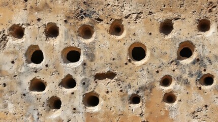 Antique wall w/ craters