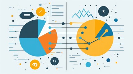 Poster - Abstract Data Analysis with Pie Charts and Line Graphs