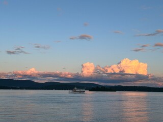 Sunset fclouds over Lake GEorge