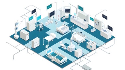 Poster - iot powered medical equipment management in hospital setting a graphic showcasing the of iot technol