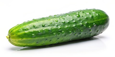 Poster - Fresh green cucumber isolated on background, cucumber, green, freshness, organic, vegetable, healthy, ingredient, natural,diet