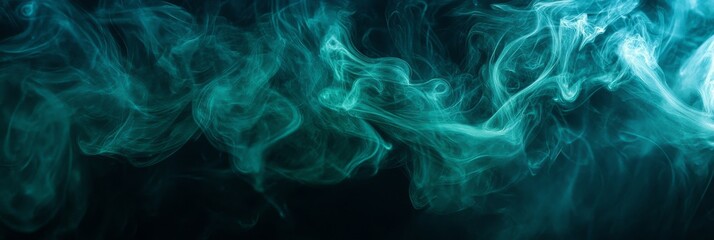 Poster - the colorful smoke swirls and dances against a stark black background, creating a mesmerizing and ca