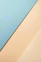 Poster - A minimalist setup showcases a diagonal arrangement of light blue and beige surfaces, perfect for product mockups and clean layouts in commercial photography
