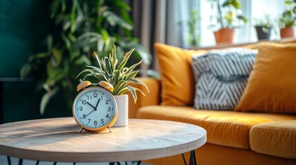 clock on the table