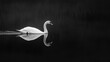 © Roman - Swan reflection lake. Generative AI