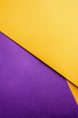 Poster - A minimalist design showcases a diagonal split of vibrant purple and yellow colors on a layflat surface, ideal for product mockups and commercial presentations