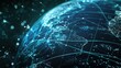 © lisa - A digital representation of the Earth with glowing blue lines and dots, showcasing global interconnectedness.