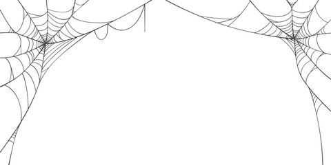 Wall Mural - spider web line art vector eps
