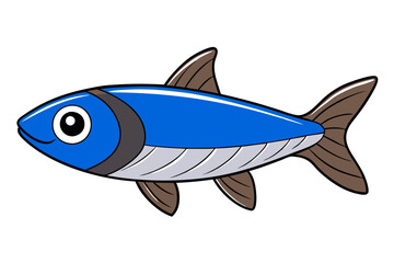 Herring Fish in Various Styles and Colors on White Background - Vector Art