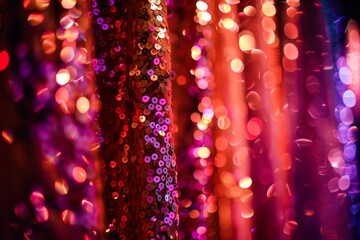 Poster - Glittering sequins and sparkles adorning glamorous disco attire