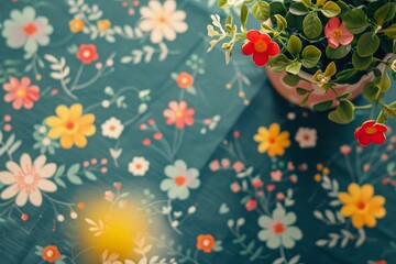 Aufkleber - Playful patterns add an extra touch of cuteness to the background