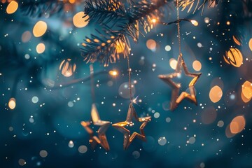 Aufkleber - Sparkling stars twinkle in the enchanting background