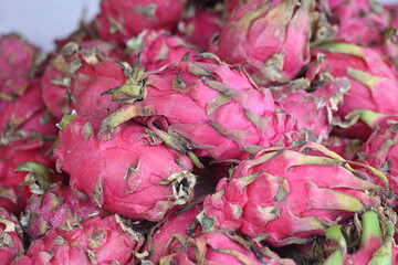 dragon fruits in the market