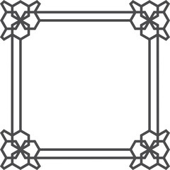 Sticker - Decorative retro frame. Square geometrical line border