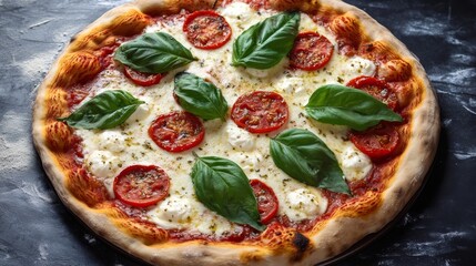 Wall Mural - Classic Italian Margherita: tomato, mozzarella, basil