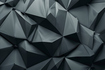 Poster - A black and white image of a jagged, angular surface