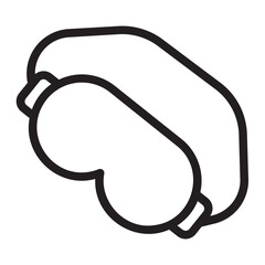 Sticker - sleeping mask line icon