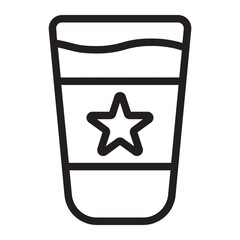 Sticker - ater glass line icon