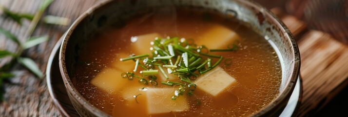 Poster - Miso soup featuring Japanese burdock root