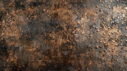 Metal old grunge copper bronze rusty texture, gold background effect wallpaper. Grunge metallic tile design, rustic marble stone texture, oxidation on iron plate.