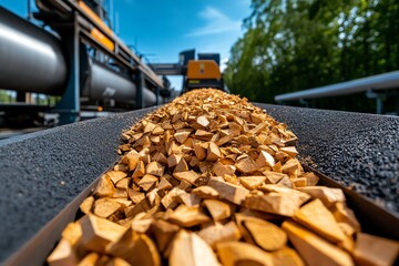 Poster - Biomass safety and risk management are featured in a minimalist design emphasizing the standards and compliance measures in the bioenergy industry